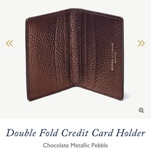 NEW in packaging double fold cardholder leather wallet